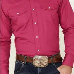 Men's Pink  Western Shirt
